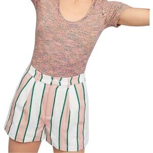 ANTHROPOLOGIE Elevenses Taylor Striped Shorts XS NWT